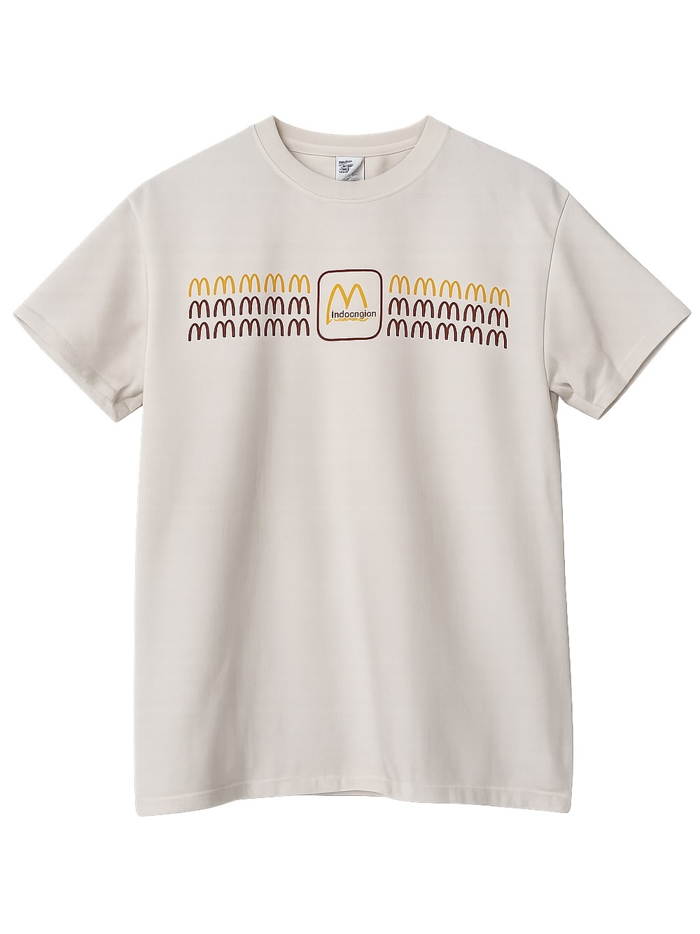 Men's Classic MCDONALD Cream Graphic Logo T-Shirt